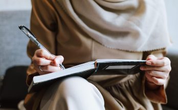 Muslim, woman, writing — Effortless Nangs Delivery to Your Doorstep
