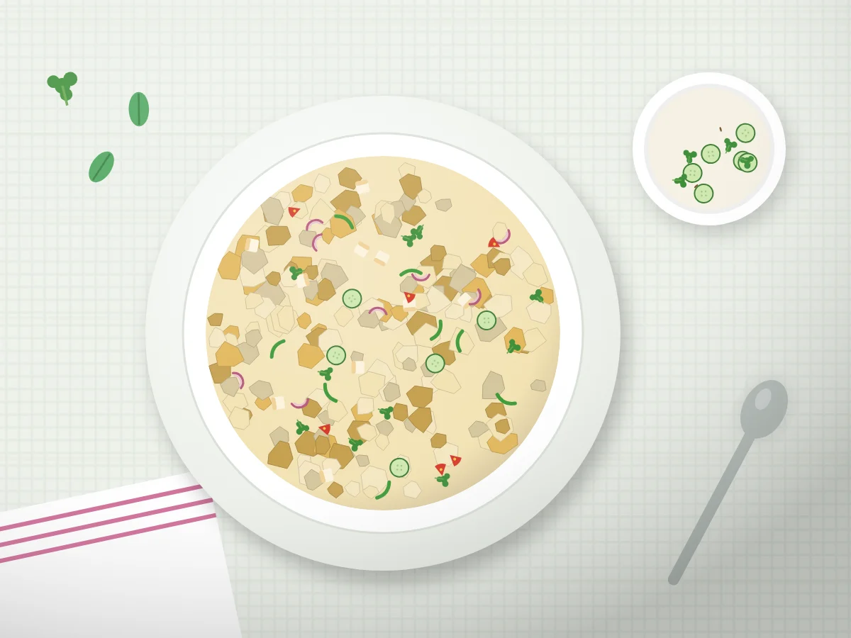 Illustration of Paneer Bhurji Wrap with Mint Curd