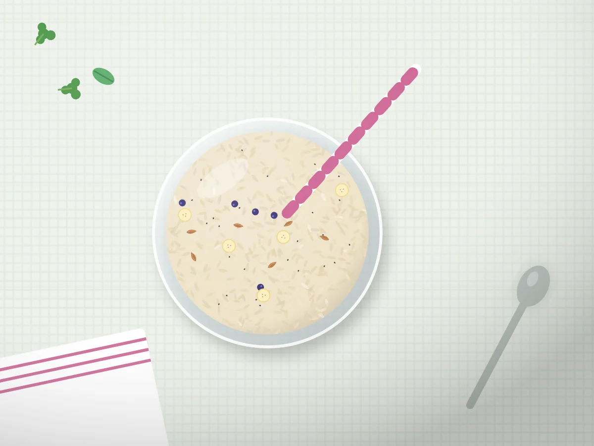 Illustration of Basic Overnight Oats with Chia and Curd