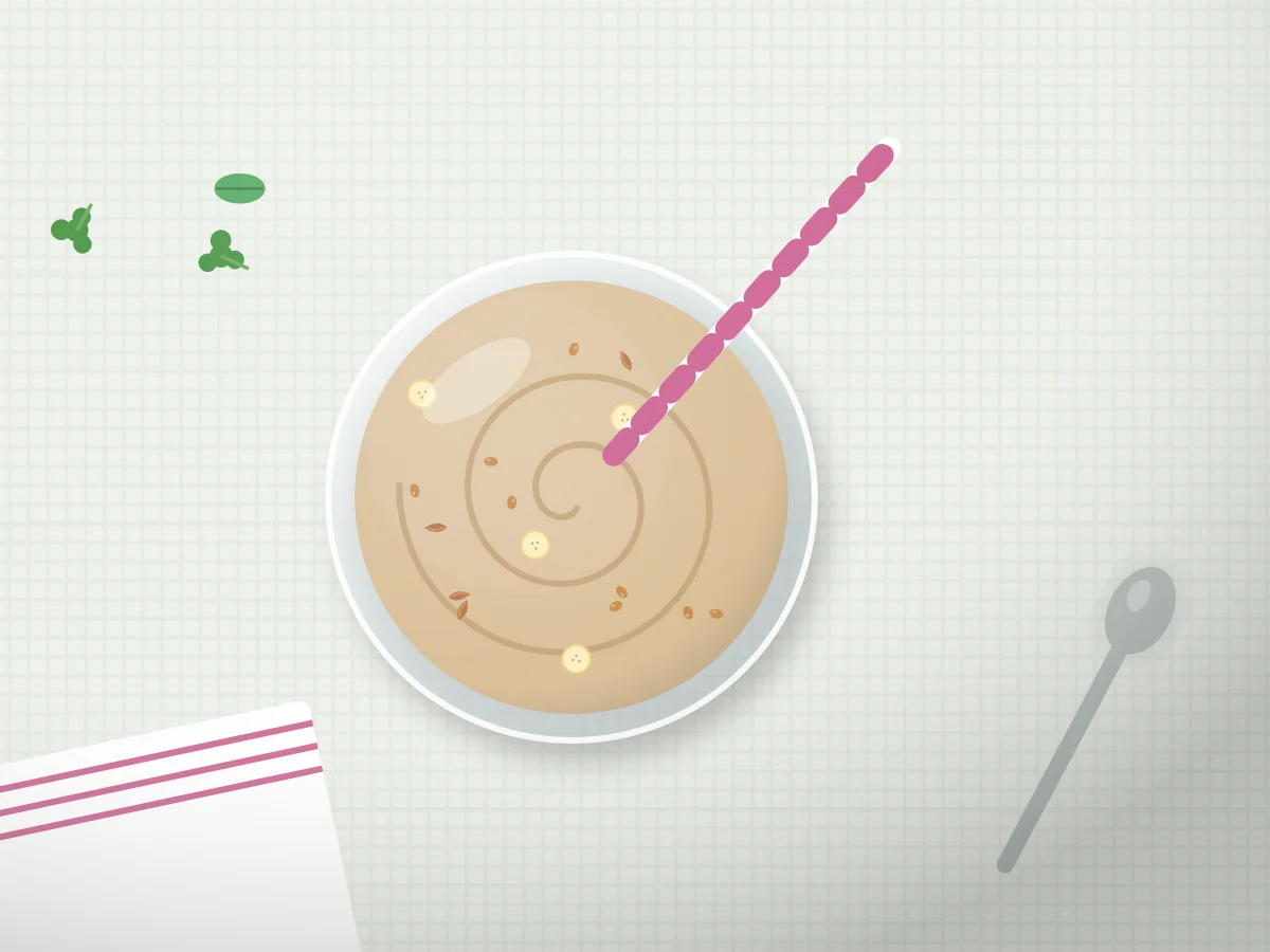 Illustration of Homemade Sattu Peanut Butter Banana Protein Shake