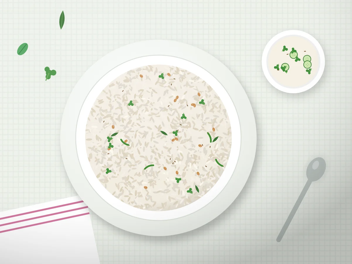 Illustration of Maharashtrian Sabudana Khichdi
