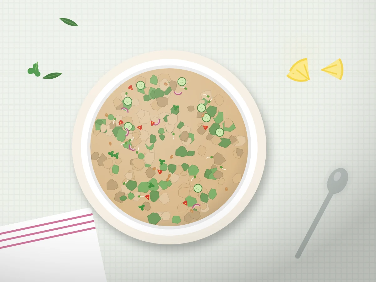 Illustration of Chickpea and Sprouts Chaat Salad